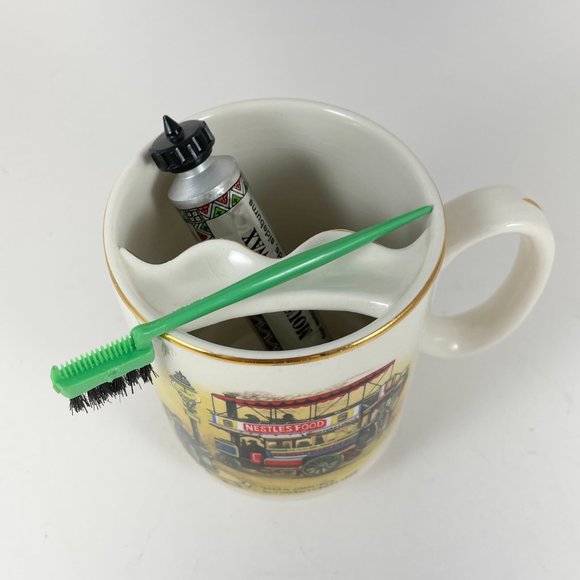 Handcrafted Mustache Guard Cup & Wax KIT from England, by Lord Nelson Pottery - Picture 4 of 11